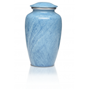 Alloy Cremation Urn in Beautiful Blue - Adult