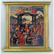 Adoration-Magi By Ghirlandaio Florentine Plaque, 39x38 Inch