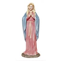 Adoring Virgin, Fully Painted Veronese Statue, 8 Inch