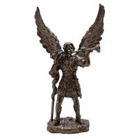 Archangel Gabriel In Cold Cast Bronze, 4 Inch Statue Italian