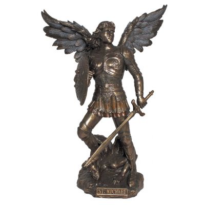 Archangel Michael Statue, Cold Cast Bronze, 9 Inch -  - SR-76311