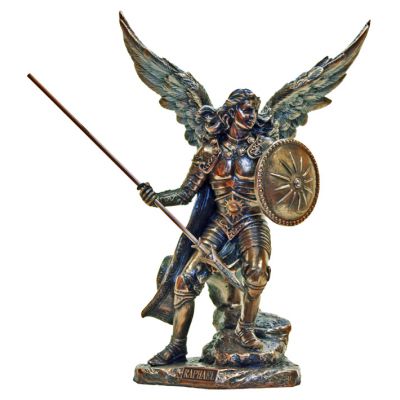 Archangel Raphael Statue, Cold Cast Bronze, 9 Inch -  - SR-76306