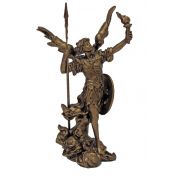 Archangel Uriel, Cast Bronze, Painted, 4in. Statue