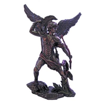 Archangel Uriel Statue, Cold-Cast Bronze, Painted, 13.25in. Statue -  - SR-74699
