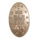 Miraculous Medal plaque, lightly hand-painted cold cast bronze, 5x8" - - SR-72717 Miraculous Medal plaque, lightly hand-painted cold cast bronze, 5x8" - - SR-72717