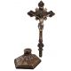 St. Benedict Crucifix, Lightly Painted, Bronze, Stands 24", Hangs 22" -  - SR-77286