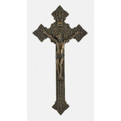Crucifix, Cold-Cast Bronze, 9 Inch -  - SR-75417