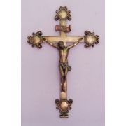 Crucifix, Cold-Cast Bronze, Lighty Painted, 16.5x10.5in.