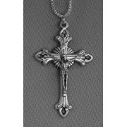 Crucifix Necklace, w/24 Inch Chain