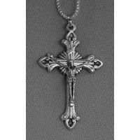 Crucifix Necklace, w/24 Inch Chain