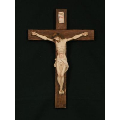 Crucifix w/Alabaster Cross & Corpus, 15 Inch -  - I-1003