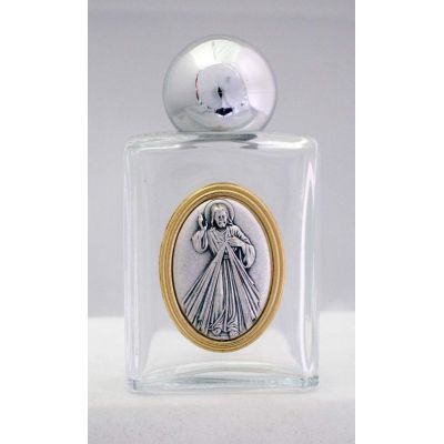 Divine Mercy Holy Water Bottle, Square, 1.75x3.25 Inch -  - WB5-DM
