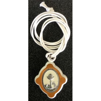 First Communion Necklace w/White Cord 26 Inch -  - PG162COM