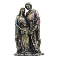 Holy Family, 1pc, Painted Cast Bronze, 5x10in. Statue
