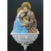 Holy Family Church Water Bowl Font, Painted 9 Inch