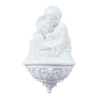 Holy Family Church Water Bowl Font, White, 9 Inch