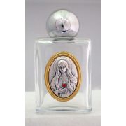 Immaculate Heart Of Mary Holy Water Bottle, Square, 1.75x3.25in.