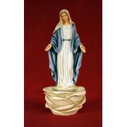 Lady Of Grace Font, Painted Alabaster, 6 Inch