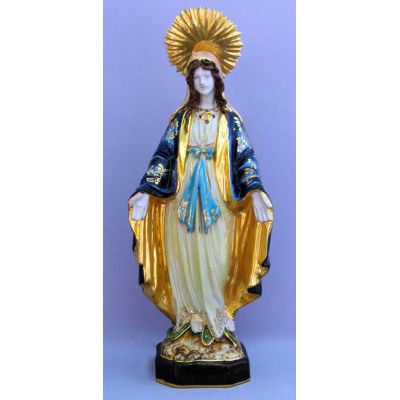 Lady Of Grace, Painted Ceramic, 18 Inch Statue Italy -  - EX-LOG