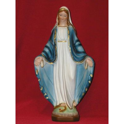 Lady Of Grace Statue, Painted Alabaster, 13 Inch Italy -  - ET-2803