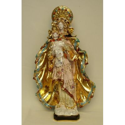 Madonna & Child, Painted Ceramic, 23 Inch Statue -  - EX-4358