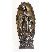 Our Lady Of Guadalupe, Cold Cast Bronze, Outdoor Statue, 43 Inch
