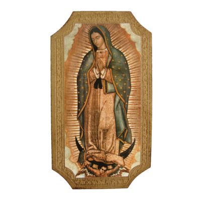Our Lady Of Guadalupe Florentine Plaque, 5x9 Inch -  - L-271-G