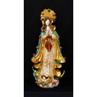 Our Lady Of Guadalupe, Painted Ceramic Statue, 24 Inch