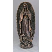 Our Lady Of Guadalupe Statue, Cold-Cast Bronze, 19.5 Inch