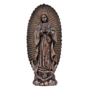 Our Lady Of Guadalupe Statue, Cold-Cast Bronze, Painted, 6in.