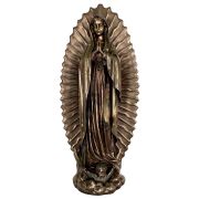 Our Lady Of Guadalupe Statue, Painted, Cast Bronze, 27in.