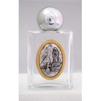 Our Lady Of Lourdes Holy Water Bottle, Square, 1.75x3.25 Inch
