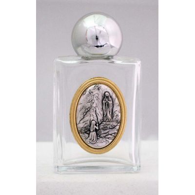 Our Lady Of Lourdes Holy Water Bottle, Square, 1.75x3.25 Inch -  - WB5-L