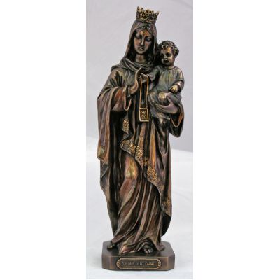 Our Lady Of Mount Carmel, Painted Cold-Cast Bronze, 10in. Statue -  - SR-76177