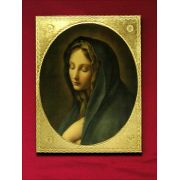 Our Lady Of Sorrows By Carlos Dolci Florentine Plaque, 9x12in. Plaque