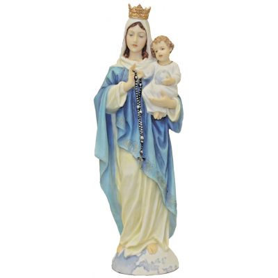 Our Lady Of The Rosary Statue In Fully Painted Color, 10 Inch -  - SR-75871-C
