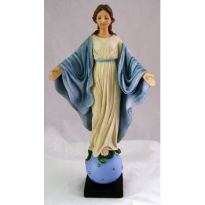 Our Lady Smiles Statue-Veronese, Painted In Full Color, 9in. -  - SR-75217-C