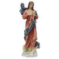 Our Lady Undoer Of Knots, Painted Bronze Statue, 12in.