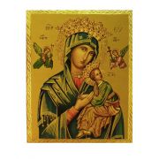 Our Lady of Perpetual Help Florentine Plaque, 7.5x9.5"