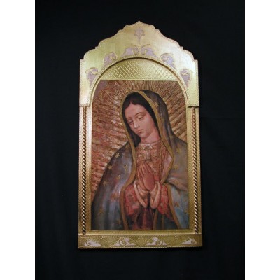 Our Lady of Guadalupe Florentine Plaque, 21x41 inches - - L-157-276 Our Lady of Guadalupe Florentine Plaque, 21x41 inches - - L-157-276