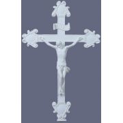 Crucifix, White, 16.5x10.5 inches