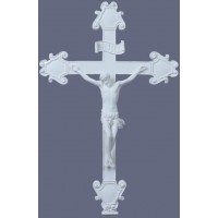 Crucifix, White, 16.5x10.5 inches