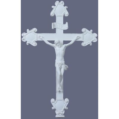 Crucifix, White, 16.5x10.5 inches -  - SR-73128-W