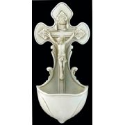 Crucifixion Font, Lightly Antiqued Resin, 7.5inches