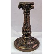 Candle holder, hand-painted cold-cast bronze, matches 75543,7inches