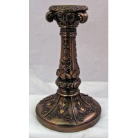 Candle holder, hand-painted cold-cast bronze, matches 75543,7inches