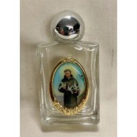2-pk St. Francis Glass Holy Water Bottle (Pocket Friendly) - (2 Pack) 2-pk St. Francis Glass Holy Water Bottle (Pocket Friendly) - (2 Pack)