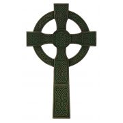 Celtic Cross, cold cast bronze, lightly hand-painted, 8inches