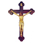 Byzantine style crucifix with hand-painted corpus, 24 Inch