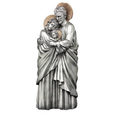 Holy Family, 1 pc., Pewter Style Finish, Golden Highlights, 10" -  - SR-75439-PE